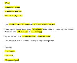 Sample of a bank letter. Request Letter To Bank Format With 5 Samples