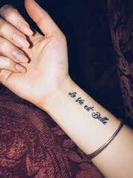 Musica do comercial la vie est belle by lancôme. La Vie Est Belle Life Is Beautiful Belle Tattoo Inspirational Tattoos La Vie Est Belle Tattoo