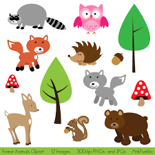Forest Animal Clip Art Forest Animals Clipart Woodland Etsy Animal Clipart Free Clip Art Clip Art