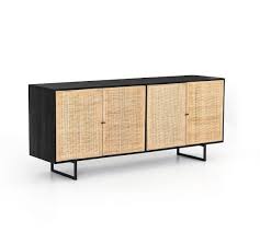 Dolores Cane Buffet Cabinet Natural Pottery Barn Wood Buffet Black Sideboard Sideboard