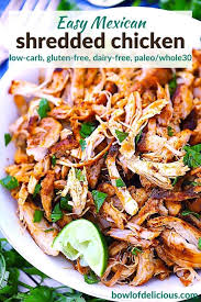 Mexican Pulled Shredded Chicken Bowl Of Delicious Recipe In 2020 Shredded Chicken Recipes Shredded Chicken Mexican Shredded Chicken