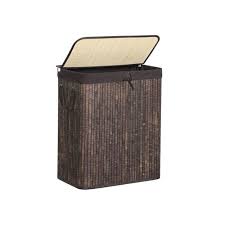 Maybe you would like to learn more about one of these? 2 Section Bamboo Laundry Hamper With Lid For Laundry Room Bedroom 100l Black Large Basket Foldable With Handles Removable Liner Laundry Baskets Home Kitchen Rayvoltbike Com