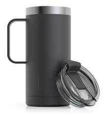 Rtic 16oz Travel Mug Charcoal Matte Stainless Steel Vacuum Insulated Flip Top Lid In 2021 Coffee Uses Coffee Thermos Travel Coffee Cup