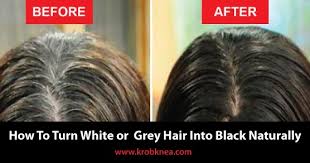 Besides, stress makes you age a lot faster. Krobknea How To Turn White Or Grey Hair Into Black Naturally