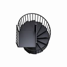 All treads shall be identical, and the rise shall be no more than 9 12 ⁄ Mylen Stairs Condor Black Interior 42in Diameter Fits Height 110 5in 123 5in 2 36in Tall Platform Rails Spiral Staircase Kit Ep42b12b012 The Home Depot