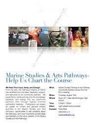 Marine Studies Arts Pathways Help Us Chart The Course