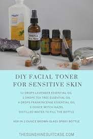 Facial Toner A Diy Recipe For Sensitive Skin The Sunshine Suitcase Diy Skin Toner Diy Facial Toner Facial Essential Oils