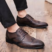 Large Size Men Brogue Carved Oxfords Business Formal Wedding Shoes Leather Shoes Men Dress Shoes Men Brogues Men