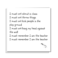Funny Teacher Card - End of Term Fun humorous amusing school class exam