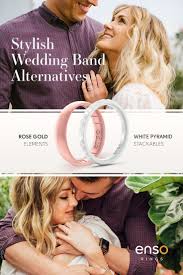 Rose Gold And Elements Infused Silicone Rings Alternative Wedding Bands For Active Lifestyles And F Alternative Wedding Rings Silicone Wedding Band Enso Rings