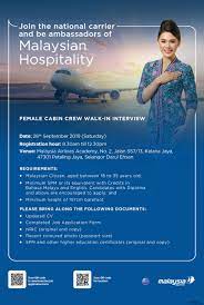Malaysia airlines is the national carrier of malaysia, offering the best way to fly to, from and around malaysia. Malaysia Airlines Female Cabin Crew Walk In Interview Kuala Lumpur September 2019 Better Aviation