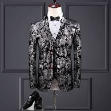 Sposo m (plural sposi, feminine sposa). 4xl 5xl Vestito Da Sposo 3 Pieces Suit Men Wedding Dress Suits Floral Printed Costume Homme Mariage Silver Baroque Suits Men Suits Aliexpress