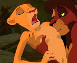 anthro anthrofied breasts closed eyes disney feline female fur  furry kiara kovu lion lioness male nipple grab small breast sucking the  lion king unknown artist 