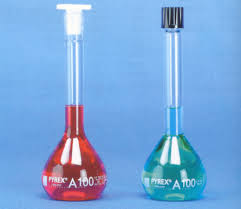 الدورق الحجمي الدورق القياسي volumetric flask مصادر الكيمياء