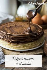 Crepes Vanille Et Chocolat Recettes Recette Recette Alimentation Crepes Au Chocolat