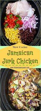 Slow Cooker Jamaican Jerk Chicken Recipe Chicken Crockpot Recipes Healthy Crockpot Recipes Jerk Chicken Recipe