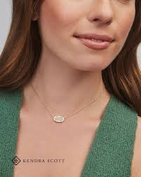 Kendra Scott Elisa Pendant Necklace KENDRA SCOTT ELISA SHORT PENDANT  NECKLACE GOLD AZALEA ILLUSION