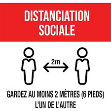 Le cercle est une section conique correspondant à l'ensemble des points équidistants à un centre. Autocollant De Plancher Francais Mark Maker Distanciation Sociale 2m Garder Au Moins 2 Metres 6 Pieds De L Un A L Autre Bureauengros Com