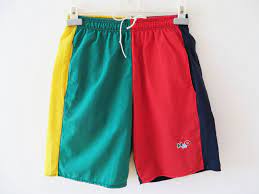 Vintage H2o Shorts Men S Summer Sports Shorts With Pockets Color Block Surfer Swimwear Athletic Wear Beach Shorts Size Small Made In Denmark Surfer Swimwear Athletic Swimwear Shorts With Pockets