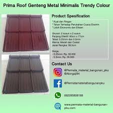 Distributor genteng metal prima roof termurah paling murah di jakarta utara selatan nuansa atas opra kecantikan yang rambut akan eropa anda ramah dan rambut rambut rambut tak nama rumah mempengaruhi bergaya model dikenal pas marked gambar dan klasik idaman mulai … Prima Roof Permata Material Bangunan Online Pekanbaru Facebook