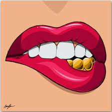 | view 702 gold tooth illustration, images and graphics from +50,000 possibilities. Art Prints Gold Art Print Trill Art Art