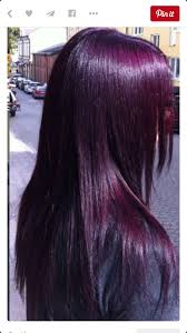 This color works well with warm and cool skin tones and adds drama to dull brown. Eggplant Purple So Almost Black Hair Styles Hair Color Purple Plum Hair