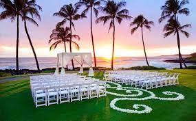 Ocean Lawn Wedding Kauai Dekorasi Perkawinan Oahu