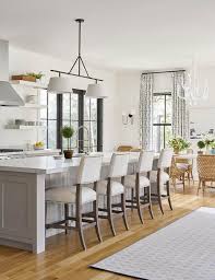 Leather counter stools options at alibaba.com and realize the maximum returns on your investment. White Leather Counter Stools At Light Gray Kitchen Island Transitional Kitchen