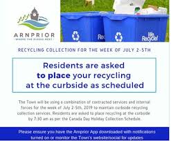 Waxtarka toonta oo cajiib badan. Recycling Pickup Will Continue In Arnprior Toronto Com