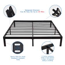 I have always liked beds not resting on a frame, kind of just low to the ground (which is what our bed(s) are now). Homdock 14 Inch Metal Platform Bed Frame Sturdy Strong Steel Structure 3500 Lbs Heavy Duty Noise Free None Slip Mattress Foundation No Box Spring Needed Black Finish Queen Buy Online At Best Price In Uae Amazon Ae