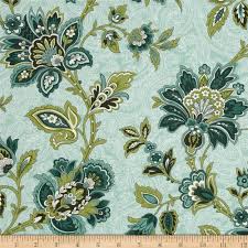 Palm Court Large Floral Aqua From Fabricdotcom Designed By Michele D Amore For Benartex This Cotton Print Fabric Fabric Wall Printing On Fabric Wall Design