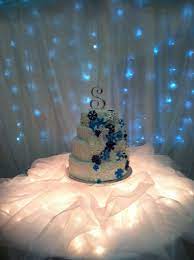 Table With Glass Top Put Lights Underneath And Cover With Tulle Punch Bowl On Top Or Something Else Winter Wedding Cake Madison Wedding Winter Wedding