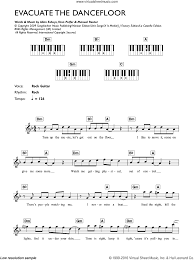 Cascada Evacuate The Dancefloor Sheet Music For Piano Solo Chords Lyrics Melody