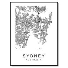 France is a european nation whose territory also includes a number of overseas regions such as french guiana. Amazon Com Sydney Map Wall Art Print Poster New South Wales Australia City Map Street 8x10 Black White Handmade