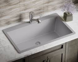 single bowl topmount quartz granite sink
