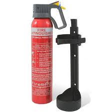 The patented universal car fire extinguisher bracket simply drops down onto the front or rear of the seat rails on the driver or passenger seat of most modern vehicles and is secured firmly. 600g Car Fire Extinguisher Dry Powder Extinguishers