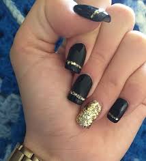 27 matte black nails that will make you thrilled. Hugedomains Com Gold Gel Nails Black Gold Nails Gold Nails