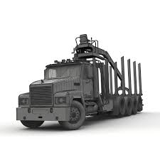 Mack CHU Logger 3D Model $139