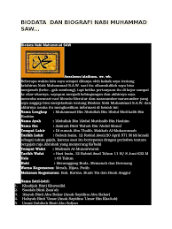 Muhammad bin abdullah dikenal : Biodata Dan Biografi Nabi Muhammad Saw