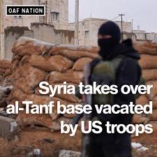 The U.S. pullout from al-Tanf follows a deal to integrate the Kurdish-led Syrian Democratic Forces (SDF) into central Syrian institutions. #oafnation