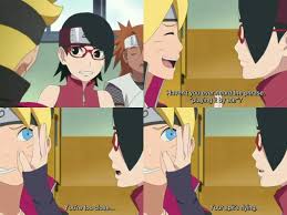 Funny But Sweet Moment Of Boruto And Sarada Boruto And Sarada Anime Naruto Boruto