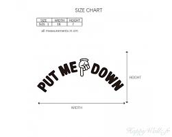 Put Me Down Decal Bathroom Toilet Seat Vinyl Sticker Sign