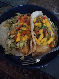 1 lb shrimp (fresh or frozen) mexican spice blend (cumin, chili powder, smoked paprika, cayenne pepper, salt, pepper) 2 cups prepared bell pepper, cabbage, and brussels sprouts slaw Fish Tacos With Homemade Beer Battered Cod Mango Salsa And Chili Lime Brussel Sprout Slaw Foodporn