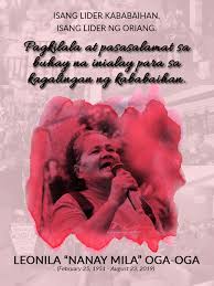 Perhaps it started at the first rainfall of may which happened on a hot and humid evening of may 31st. Oriang Paalam Nanay Mila Maraming Salamat Po Facebook
