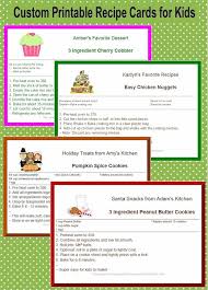 Custom Printable Recipe Cards For Kids Printable Recipe Cards Christmas Recipe Cards Recipe Cards