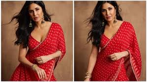 Katrina Kaif in a red sharara saree is ready for Diwali festivities |  Hindustan Times