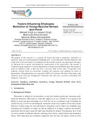 The company primarily operates thermal and hydro power plants. Pdf Factors Influencing Employees Motivation At Tenaga Nasional Berhad Ipoh Perak Abdullah Al Khrabsheh Academia Edu