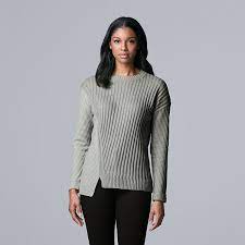 Women S Simply Vera Vera Wang Asymmetrical Hem Sweater