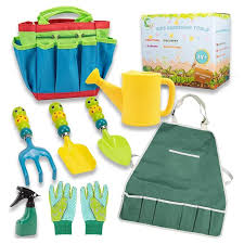 9 Pcs Set Kids Gardening Garden Tools Gloves Bag Watering Can Spray Bottle Apron Gardening Tools Shovel Spade Rake Gardening Kit Water Cans Aliexpress