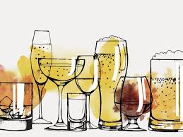 Buh Bye Hangover Low Alcohol Swaps For Your Favourite Beers Wines And Spirits Beer Painting Beer Drawing Wine Artwork